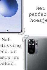 BASEY. Hoes Geschikt voor Redmi Note 10S Hoesje Shock Proof Case Hoes Siliconen - Hoesje Geschikt voor Redmi Note 10S Hoes Cover Shockproof - Transparant