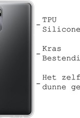 BASEY. Hoes Geschikt voor Redmi Note 10S Hoesje Siliconen Back Cover Case - Hoesje Geschikt voor Redmi Note 10S Hoes Cover Hoesje - Transparant