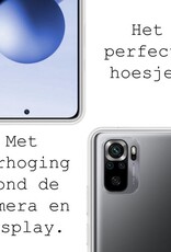 BASEY. Hoes Geschikt voor Redmi Note 10S Hoesje Siliconen Back Cover Case - Hoesje Geschikt voor Redmi Note 10S Hoes Cover Hoesje - Transparant