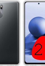 BASEY. Hoes Geschikt voor Redmi Note 10S Hoesje Siliconen Back Cover Case - Hoesje Geschikt voor Redmi Note 10S Hoes Cover Hoesje - Transparant - 2 Stuks