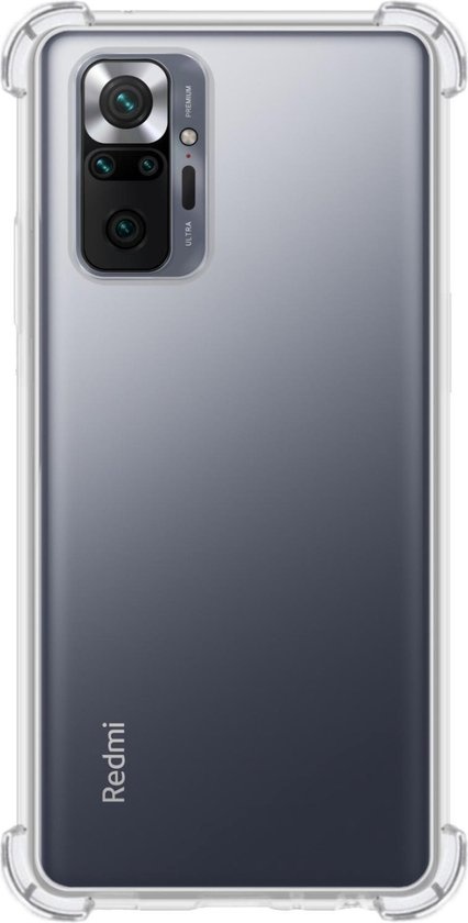 BASEY. Hoes Geschikt voor Xiaomi Redmi Note 10 Pro Hoesje Shock Proof Case Hoes Siliconen - Hoesje Geschikt voor Xiaomi Redmi Note 10 Pro Hoes Cover Shockproof - Transparant - 2 Stuks