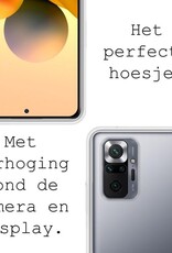 BASEY. Hoes Geschikt voor Xiaomi Redmi Note 10 Pro Hoesje Siliconen Back Cover Case - Hoesje Geschikt voor Xiaomi Redmi Note 10 Pro Hoes Cover Hoesje - Transparant