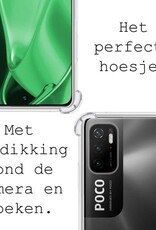 BASEY. Hoes Geschikt voor Poco M3 Pro Hoesje Shock Proof Case Hoes Siliconen - Hoesje Geschikt voor Xiaomi Poco M3 Pro Hoes Cover Shockproof - Transparant