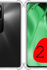 BASEY. Hoes Geschikt voor Poco M3 Pro Hoesje Shock Proof Case Hoes Siliconen - Hoesje Geschikt voor Xiaomi Poco M3 Pro Hoes Cover Shockproof - Transparant - 2 Stuks