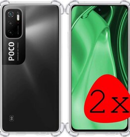 BASEY. BASEY. Xiaomi Poco M3 Pro hoesje shock proof - Transparant - 2 PACK