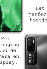 BASEY. Hoes Geschikt voor Poco M3 Pro Hoesje Siliconen Back Cover Case - Hoesje Geschikt voor Xiaomi Poco M3 Pro Hoes Cover Hoesje - Transparant