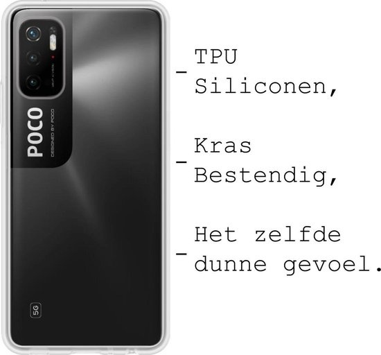 BASEY. Hoes Geschikt voor Poco M3 Pro Hoesje Siliconen Back Cover Case - Hoesje Geschikt voor Xiaomi Poco M3 Pro Hoes Cover Hoesje - Transparant - 2 Stuks