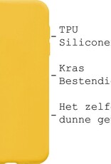 BASEY. Hoes Geschikt voor iPhone X Hoesje Siliconen Back Cover Case - Hoesje Geschikt voor iPhone X Hoes Cover Hoesje - Geel