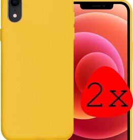 BASEY. BASEY. iPhone XR hoesje siliconen - Geel - 2 PACK