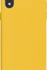 BASEY. Hoes Geschikt voor iPhone XR Hoesje Siliconen Back Cover Case - Hoesje Geschikt voor iPhone XR Hoes Cover Hoesje - Geel - 2 Stuks