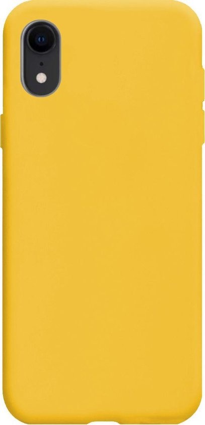 BASEY. Hoes Geschikt voor iPhone XR Hoesje Siliconen Back Cover Case - Hoesje Geschikt voor iPhone XR Hoes Cover Hoesje - Geel - 2 Stuks