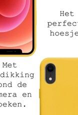 BASEY. Hoes Geschikt voor iPhone XR Hoesje Siliconen Back Cover Case - Hoesje Geschikt voor iPhone XR Hoes Cover Hoesje - Geel - 2 Stuks