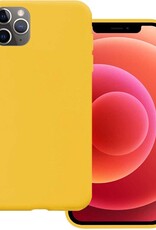 BASEY. Hoes Geschikt voor iPhone 11 Pro Hoesje Siliconen Back Cover Case - Hoesje Geschikt voor iPhone 11 Pro Hoes Cover Hoesje - Geel