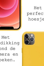 BASEY. Hoes Geschikt voor iPhone 11 Pro Hoesje Siliconen Back Cover Case - Hoesje Geschikt voor iPhone 11 Pro Hoes Cover Hoesje - Geel