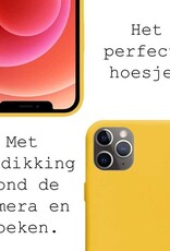 BASEY. Hoes Geschikt voor iPhone 11 Pro Hoesje Siliconen Back Cover Case - Hoesje Geschikt voor iPhone 11 Pro Hoes Cover Hoesje - Geel - 2 Stuks