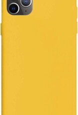 BASEY. Hoes Geschikt voor iPhone 11 Pro Max Hoesje Siliconen Back Cover Case - Hoesje Geschikt voor iPhone 11 Pro Max Hoes Cover Hoesje - Geel