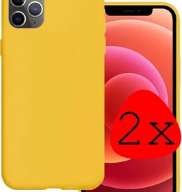 BASEY. BASEY. iPhone 11 Pro Max hoesje siliconen - Geel - 2 PACK