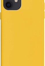 BASEY. Hoes Geschikt voor iPhone 12 Mini Hoesje Siliconen Back Cover Case - Hoesje Geschikt voor iPhone 12 Mini Hoes Cover Hoesje - Geel - 2 Stuks