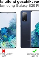 BASEY. Hoes Geschikt voor Samsung S20 FE Hoesje Siliconen Back Cover Case - Hoesje Geschikt voor Samsung Galaxy S20 FE Hoes Cover Hoesje - Geel