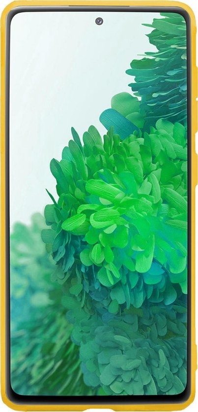 BASEY. Hoes Geschikt voor Samsung S20 FE Hoesje Siliconen Back Cover Case - Hoesje Geschikt voor Samsung Galaxy S20 FE Hoes Cover Hoesje - Geel