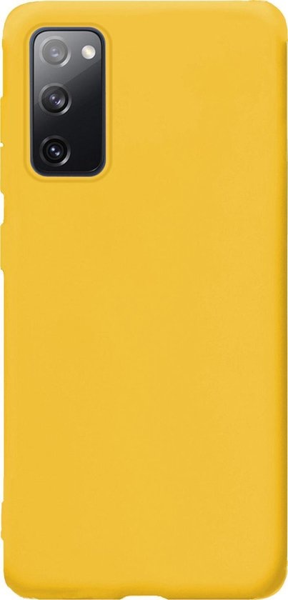 BASEY. Hoes Geschikt voor Samsung S20 FE Hoesje Siliconen Back Cover Case - Hoesje Geschikt voor Samsung Galaxy S20 FE Hoes Cover Hoesje - Geel - 2 Stuks