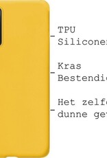 BASEY. Hoes Geschikt voor Samsung S20 FE Hoesje Siliconen Back Cover Case - Hoesje Geschikt voor Samsung Galaxy S20 FE Hoes Cover Hoesje - Geel - 2 Stuks