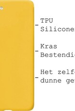 BASEY. Hoes Geschikt voor Samsung S21 Hoesje Siliconen Back Cover Case - Hoesje Geschikt voor Samsung Galaxy S21 Hoes Cover Hoesje - Geel
