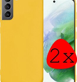 BASEY. BASEY. Samsung Galaxy S21 Plus hoesje siliconen - Geel - 2 PACK