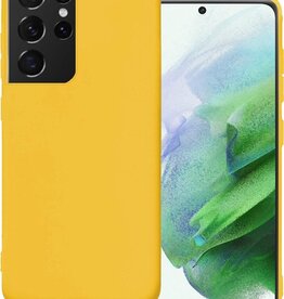 BASEY. BASEY. Samsung Galaxy S21 Ultra hoesje siliconen - Geel
