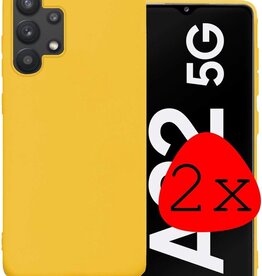 BASEY. BASEY. Samsung Galaxy A32 5G hoesje siliconen - Geel - 2 PACK
