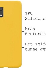 BASEY. Hoes Geschikt voor Samsung A32 5G Hoesje Siliconen Back Cover Case - Hoesje Geschikt voor Samsung Galaxy A32 5G Hoes Cover Hoesje - Geel - 2 Stuks