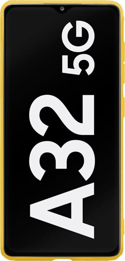 BASEY. Hoes Geschikt voor Samsung A32 5G Hoesje Siliconen Back Cover Case - Hoesje Geschikt voor Samsung Galaxy A32 5G Hoes Cover Hoesje - Geel - 2 Stuks