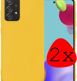 BASEY. BASEY. Samsung Galaxy A52 hoesje siliconen - Geel - 2 PACK