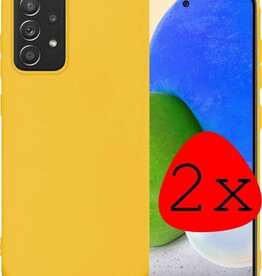 BASEY. BASEY. Samsung Galaxy A72 hoesje siliconen - Geel - 2 PACK