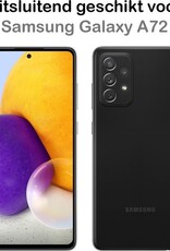 BASEY. Hoes Geschikt voor Samsung A72 Hoesje Siliconen Back Cover Case - Hoesje Geschikt voor Samsung Galaxy A72 Hoes Cover Hoesje - Geel - 2 Stuks