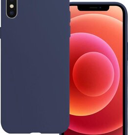 BASEY. BASEY. iPhone X Hoesje Siliconen - Donkerblauw