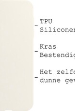 BASEY. Hoes Geschikt voor iPhone X Hoesje Siliconen Back Cover Case - Hoesje Geschikt voor iPhone X Hoes Cover Hoesje - Wit