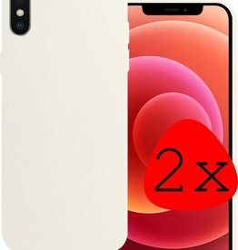 BASEY. BASEY. iPhone X Hoesje Siliconen - Wit - 2 PACK