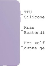 BASEY. Hoes Geschikt voor iPhone Xs Hoesje Siliconen Back Cover Case - Hoesje Geschikt voor iPhone Xs Hoes Cover Hoesje - Lila - 2 Stuks