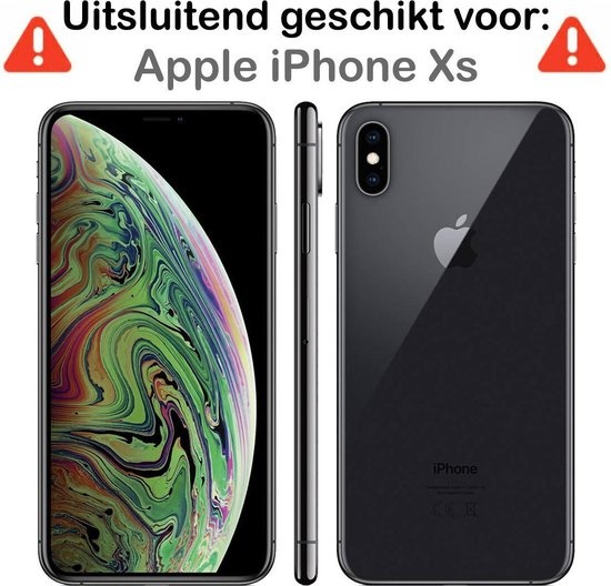 BASEY. Hoes Geschikt voor iPhone Xs Hoesje Siliconen Back Cover Case - Hoesje Geschikt voor iPhone Xs Hoes Cover Hoesje - Rood