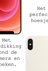BASEY. Hoes Geschikt voor iPhone Xs Hoesje Siliconen Back Cover Case - Hoesje Geschikt voor iPhone Xs Hoes Cover Hoesje - Wit