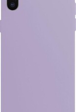 BASEY. Hoes Geschikt voor iPhone Xs Max Hoesje Siliconen Back Cover Case - Hoesje Geschikt voor iPhone Xs Max Hoes Cover Hoesje - Lila - 2 Stuks