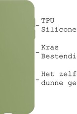 BASEY. Hoes Geschikt voor iPhone Xs Max Hoesje Siliconen Back Cover Case - Hoesje Geschikt voor iPhone Xs Max Hoes Cover Hoesje - Groen