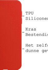 BASEY. Hoes Geschikt voor iPhone Xs Max Hoesje Siliconen Back Cover Case - Hoesje Geschikt voor iPhone Xs Max Hoes Cover Hoesje - Rood - 2 Stuks