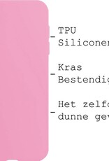 BASEY. Hoes Geschikt voor iPhone Xs Max Hoesje Siliconen Back Cover Case - Hoesje Geschikt voor iPhone Xs Max Hoes Cover Hoesje - Lichtroze - 2 Stuks