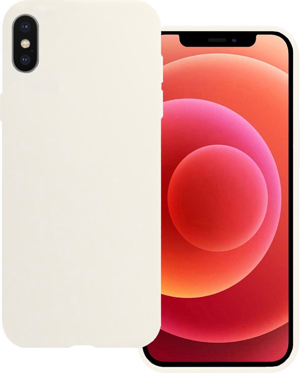 BASEY. Hoes Geschikt voor iPhone Xs Max Hoesje Siliconen Back Cover Case - Hoesje Geschikt voor iPhone Xs Max Hoes Cover Hoesje - Wit