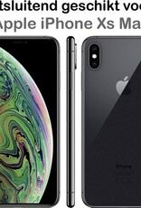 BASEY. Hoes Geschikt voor iPhone Xs Max Hoesje Siliconen Back Cover Case - Hoesje Geschikt voor iPhone Xs Max Hoes Cover Hoesje - Wit - 2 Stuks