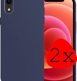 BASEY. BASEY. iPhone XR Hoesje Siliconen - Donkerblauw - 2 PACK