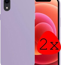 BASEY. BASEY. iPhone XR Hoesje Siliconen - Lila - 2 PACK