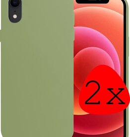 BASEY. BASEY. iPhone XR Hoesje Siliconen - Groen - 2 PACK